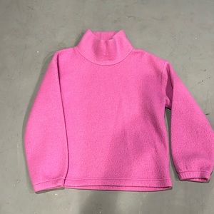 Gap pink purple fleece cowl neck too size small